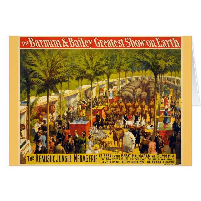 Vintages Circus Poster - Barnum & Bailey (Vorderseite (Horizontal))