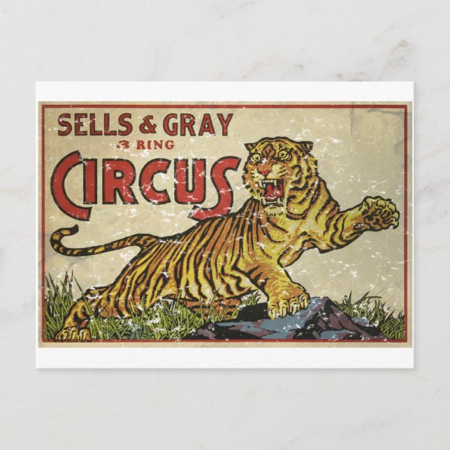 Vintages Circus Poster - ca. 1930 - Not leidend Postkarte (Vorderseite)
