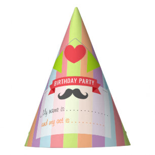 Vintages Circus Poster Kinder zum Geburtstag Partyhütchen