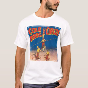 Vintages Circus Poster mit Hochdrahtreakrobaten T-Shirt