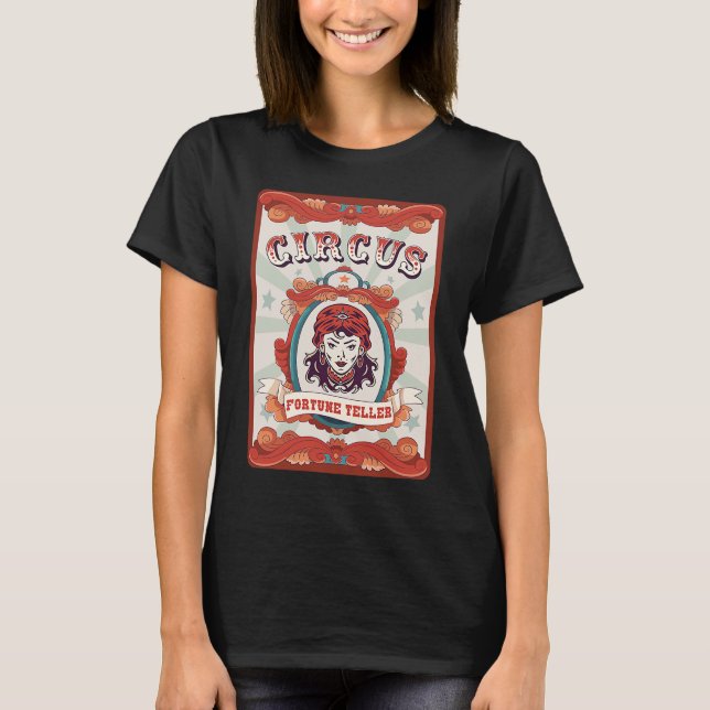 Vintages Circus Stab Abzeichen Zirkus Glücksspiel T-Shirt (Vorderseite)