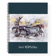 Vintages Classic-Motorrad-Notebook