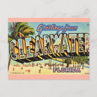 Vintages Clearwater Florida Postkarte