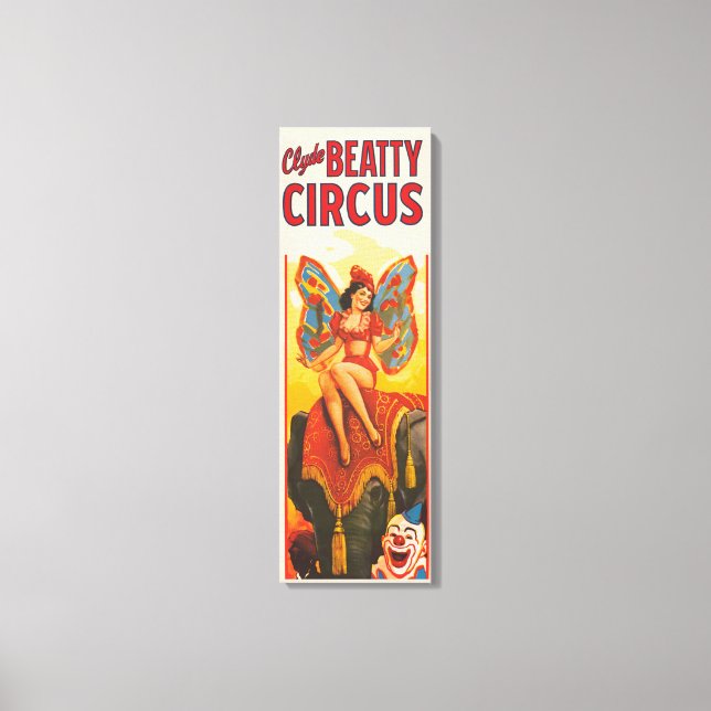 Vintages Clyde Beatty Circus Poster Leinwanddruck (Vorderseite)