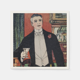 Vintages Cocktail-Kulturpapier Napoleon Serviette