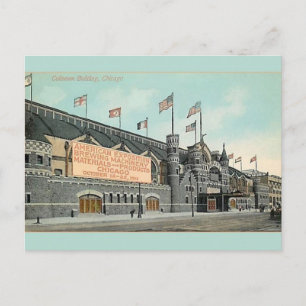 Vintages Coliseum Gebäude Chicago Postkarte