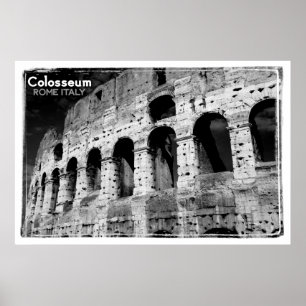 Vintages Colosseum italy Poster