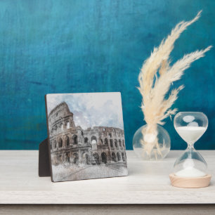 Vintages Colosseum Wall Plaque - Rom Italien Reise Fotoplatte