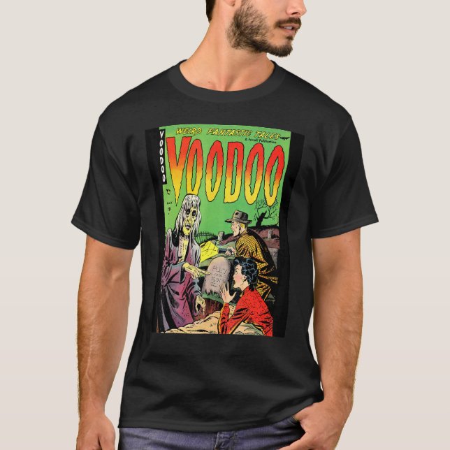 Vintages Comic Book Voodoo Comic Buchabdeckung T-Shirt (Vorderseite)