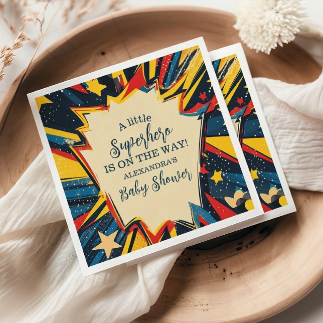 Vintages Comic Boy Baby Dusche Serviette (Von Creator hochgeladen)