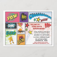 Vintages Comic-Buch-Streifen-Superheld-Party laden