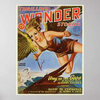 Vintages Comic Buchcover "Wonder" Poster