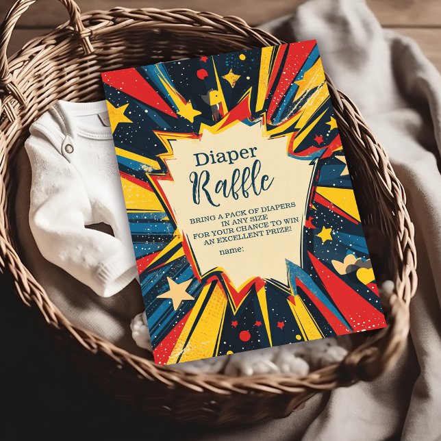 Vintages Comic Buy Baby Duschdiapper Raffle Begleitkarte (Von Creator hochgeladen)