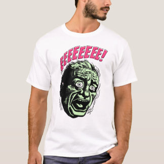 Vintages Comic erschrockener Typ T-Shirt