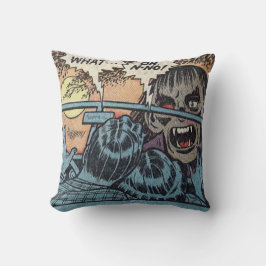 Vintages Comic für klassischen Horror Kissen