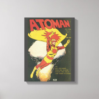 Vintages Comic Superhero Wall Art- Atoman der 1950 Leinwanddruck