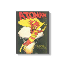 Vintages Comic Superhero Wall Art- Atoman der 1950