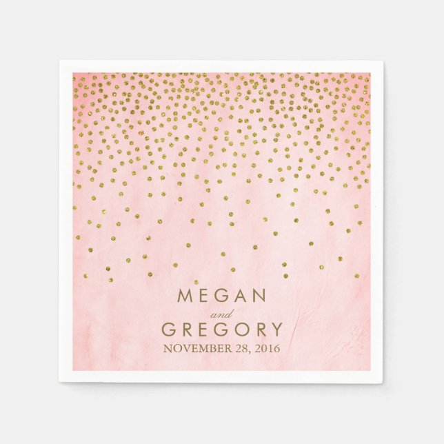 Vintages Confetti Rosa Serviette (Vorderseite)