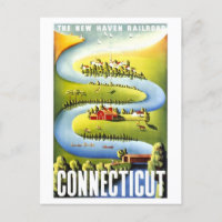 Vintages Connecticut Travel Poster