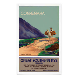 Vintages Connemara Ireland Reiseplakat Fotodruck
