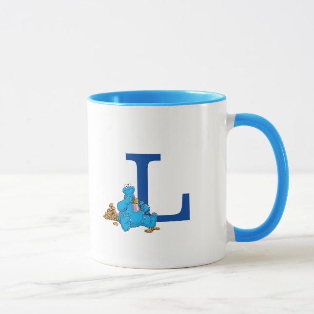 Vintages Cookie-Monster, das Cookies Monogramm L Tasse (Rechts)