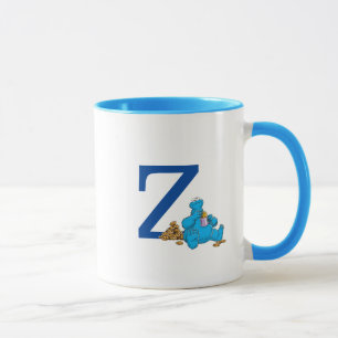 Vintages Cookie Monster Eating Cookies Monogram Z Tasse