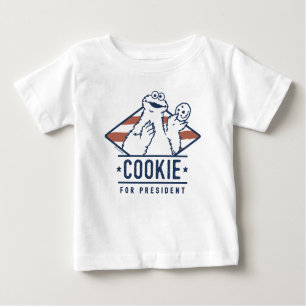 Vintages Cookie-Monster für den Präsidenten Baby T-shirt
