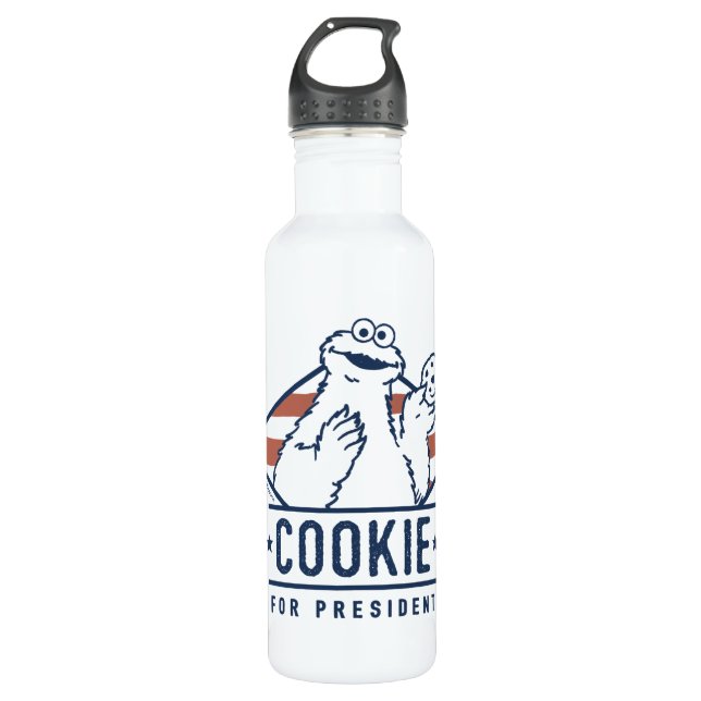 Vintages Cookie-Monster für den Präsidenten Edelstahlflasche (Vorderseite)