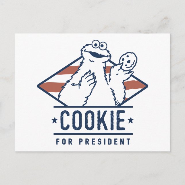 Vintages Cookie-Monster für den Präsidenten Postkarte (Vorderseite)