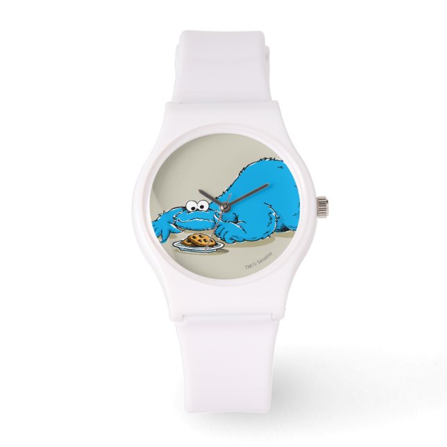 Vintages Cookie Monster Plate Armbanduhr (Vorderseite)