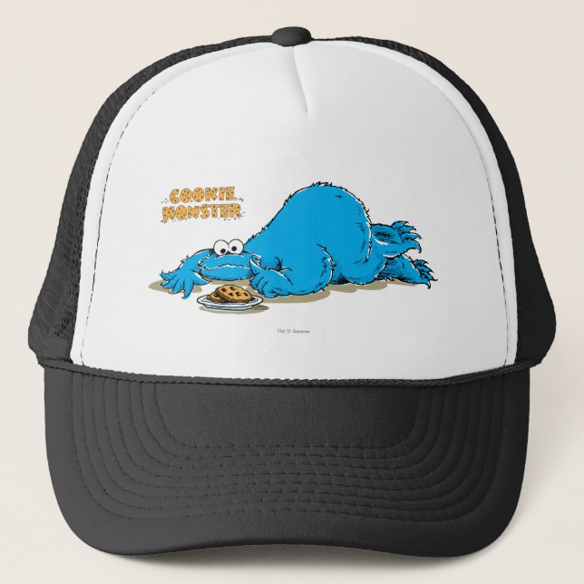 Vintages Cookie Monster Plate Truckerkappe (Vorderseite)