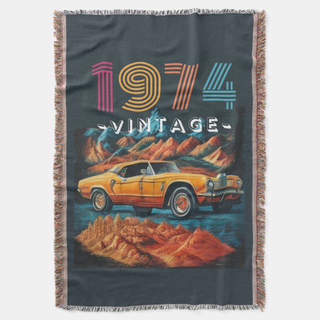 Vintages cooles Auto aus dem Jahr 1974 Decke (Vorderseite Vertikal)