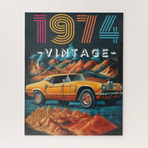 Vintages cooles Auto aus dem Jahr 1974 Puzzle