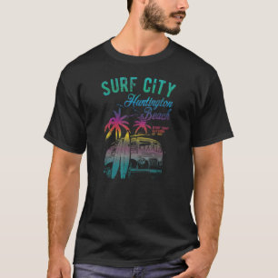 Vintages Cooles Huntington Beach Surf City Sunset  T-Shirt