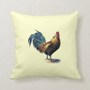 Vintages Country-Chic-Dekor-Rooster-Hähnchenpilz Kissen