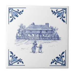 Vintages Country House Zuhause Delft Blue & White Fliese