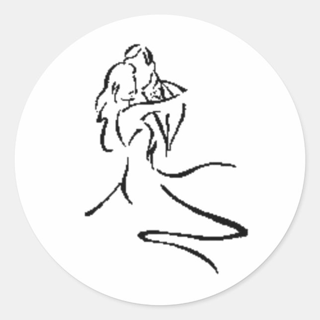 Vintages Couple Dancing Runder Aufkleber (Vorderseite)