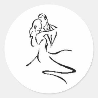 Vintages Couple Dancing Runder Aufkleber
