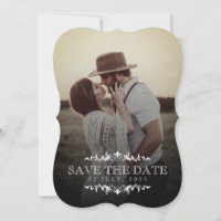 Vintages Couple Foto Save the Date Hochzeit