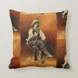 Vintages Cowboy-Quadratthrow-Kissen Kissen