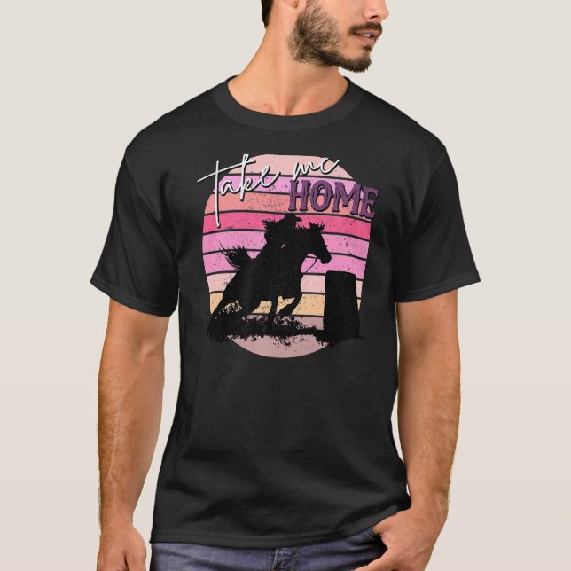 Vintages Cowgirl Barrel Racing Western Turn T-Shirt (Vorderseite)