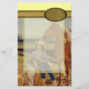 Vintages Cowgirl Briefpapier
