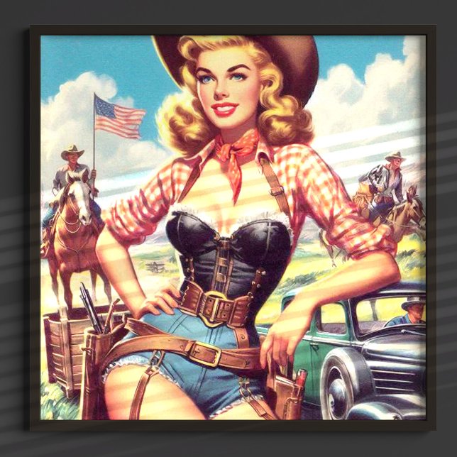 Vintages Cowgirl Button Up Poster (Von Creator hochgeladen)