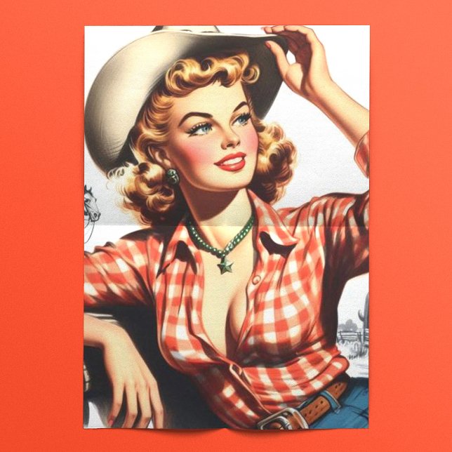Vintages Cowgirl Button Up Seidenpapier (Von Creator hochgeladen)