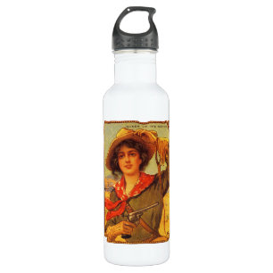 Vintages Cowgirl "Königin der Ranch" Edelstahlflasche