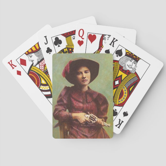 Vintages Cowgirl-Spielkarten Spielkarten (Rückseite)