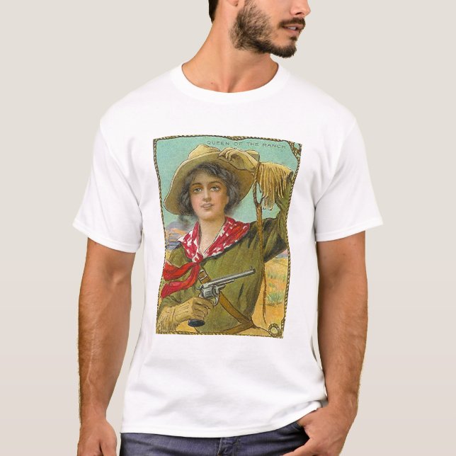 Vintages Cowgirl T-Shirt (Vorderseite)