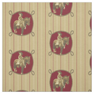 Vintages Cowgirl-Western-Gewebe Stoff