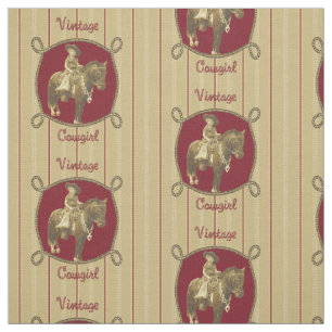 Vintages Cowgirl-Western-Gewebe Stoff