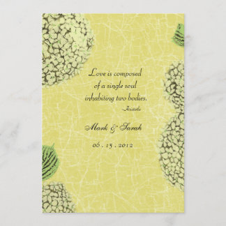 Vintages Crackle Hydrangea Hochzeit Einladung